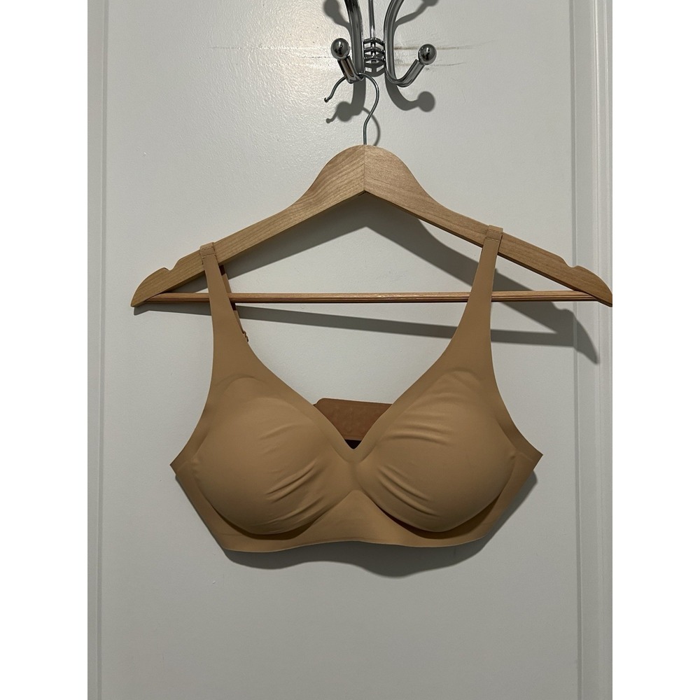 KNIX WingWoman Contour Wireless T-Shirt Bra Size Small Adjustable Tan Women's